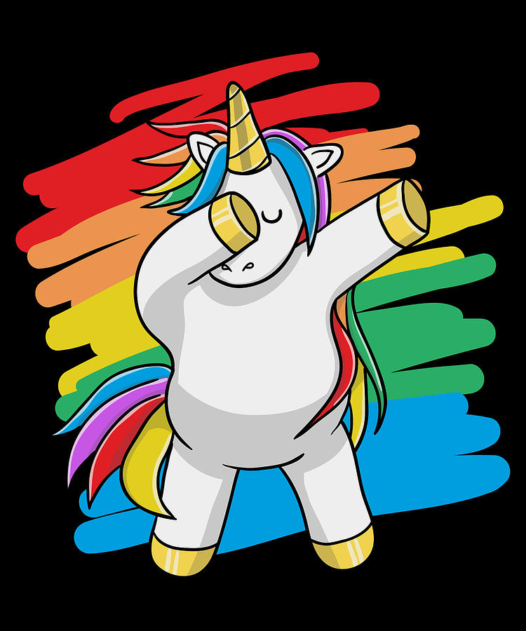 Cute Rainbow Dabbing Unicorn Magical Creature Kawaii Animal Fantasy ...