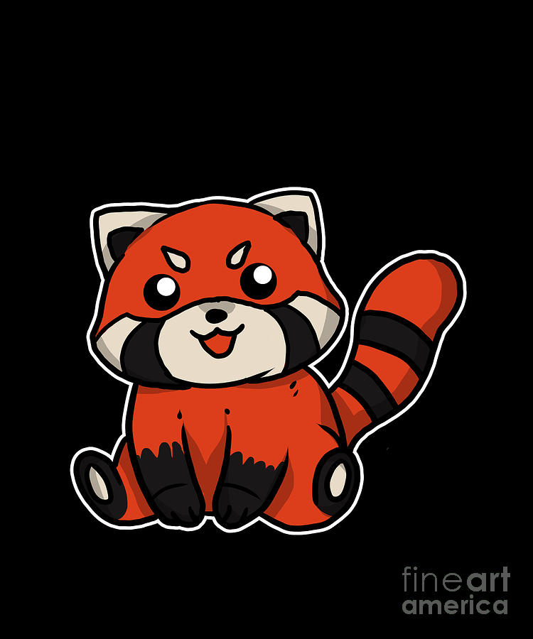 Cute Red Panda Animal Panda Bear Gift Idea Digital Art by J M