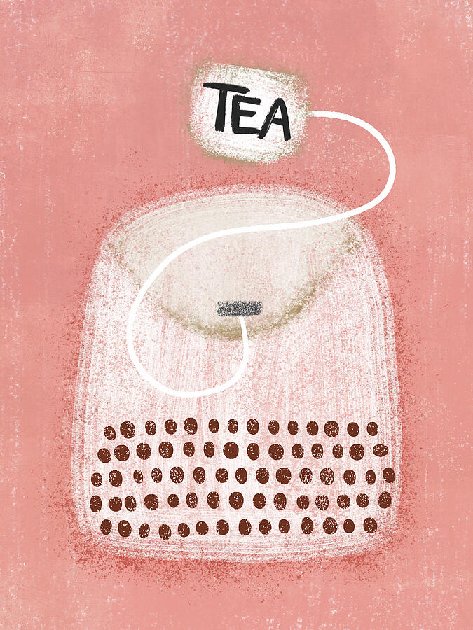 Cute Tea Bag Digital Art by Flo Karp