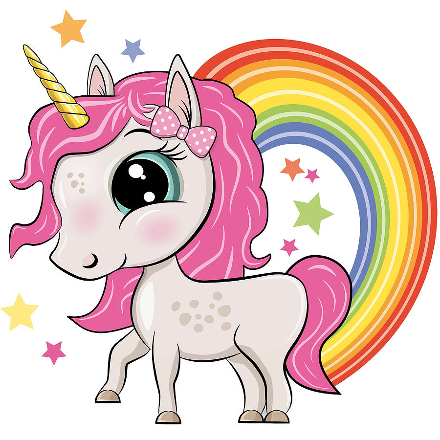 Cute Unicorn Rainbow Cartoon Poster Boy Painting By Kennedy Oliver Pixels   Cute Unicorn Rainbow Cartoon Poster Boy Kennedy Oliver 