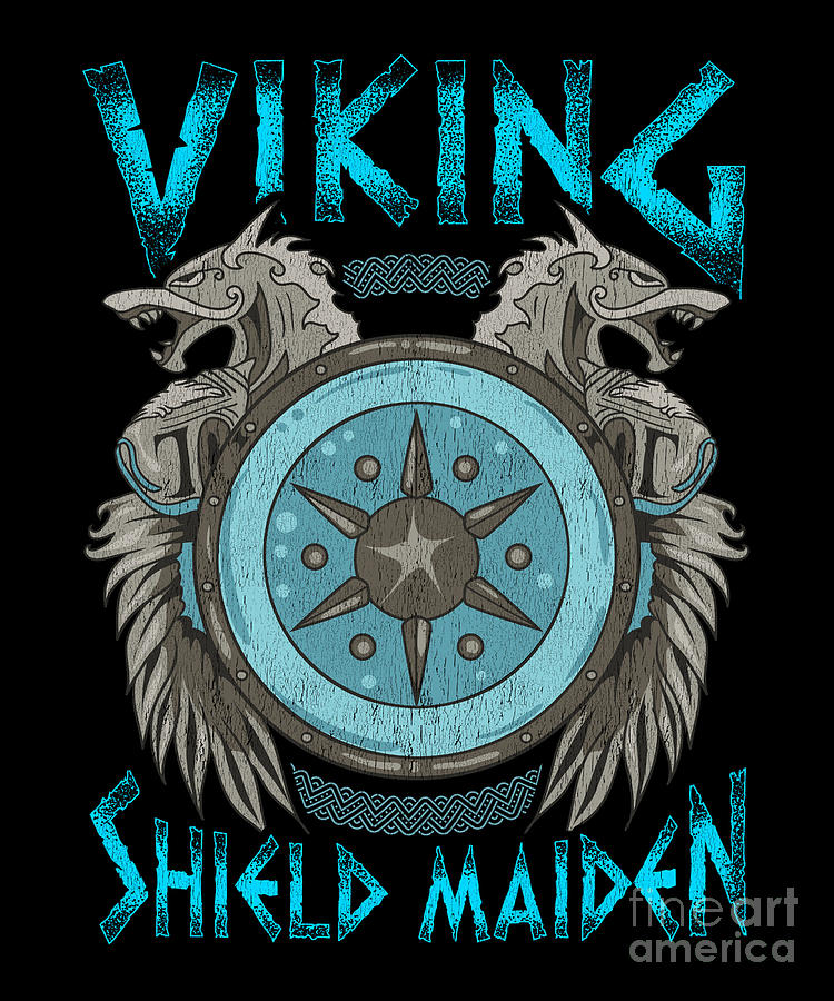 Shieldmaiden Viking Shield Women's White T-shirt - Northlord