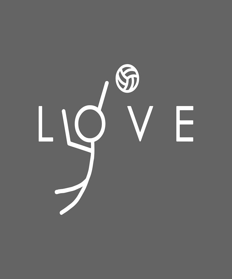 Cute Volleyball For Teen irls Spike Love game volleyball Digital Art by ...