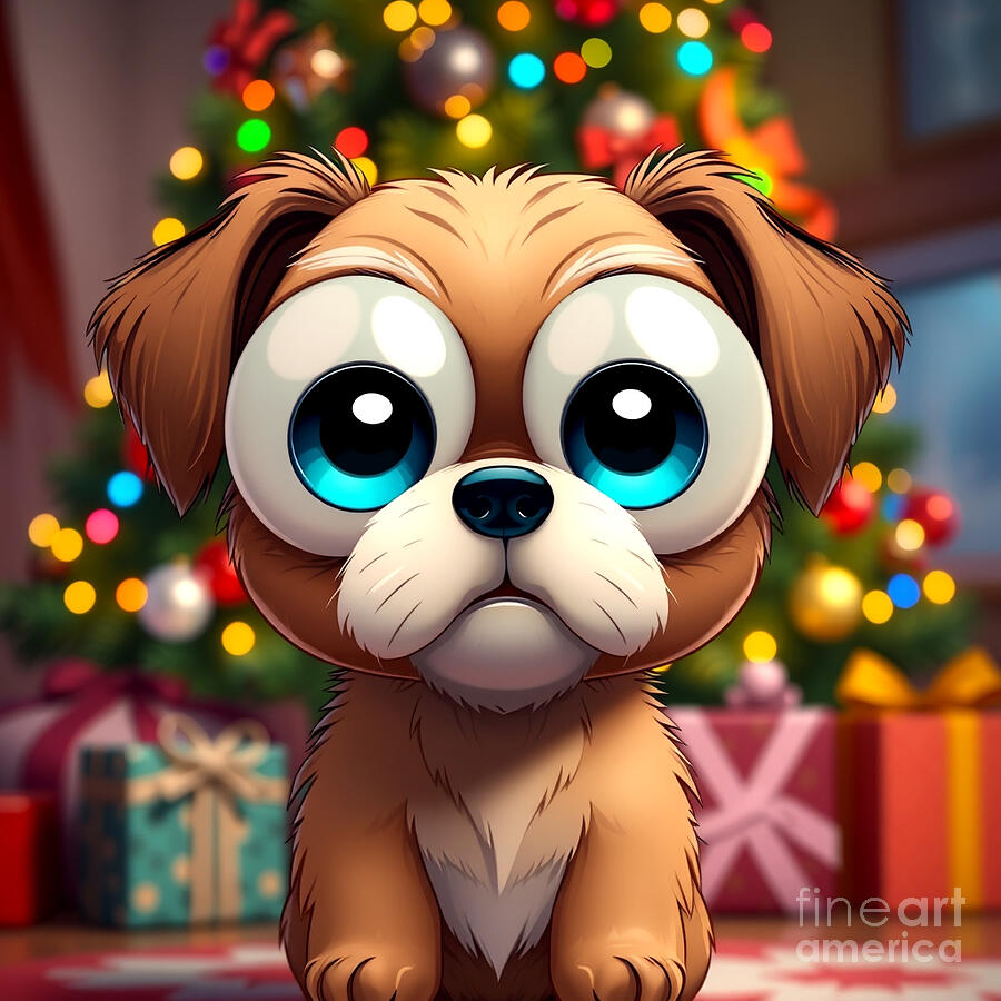 Cute Wide Eye Doggie #4 Digital Art by Steve Mitchell Cute Wide Eye Doggie #4 Digital Art by Steve Mitchell