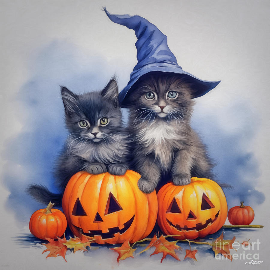 Cutest Halloween Ever Digital Art by Jutta Maria Pusl