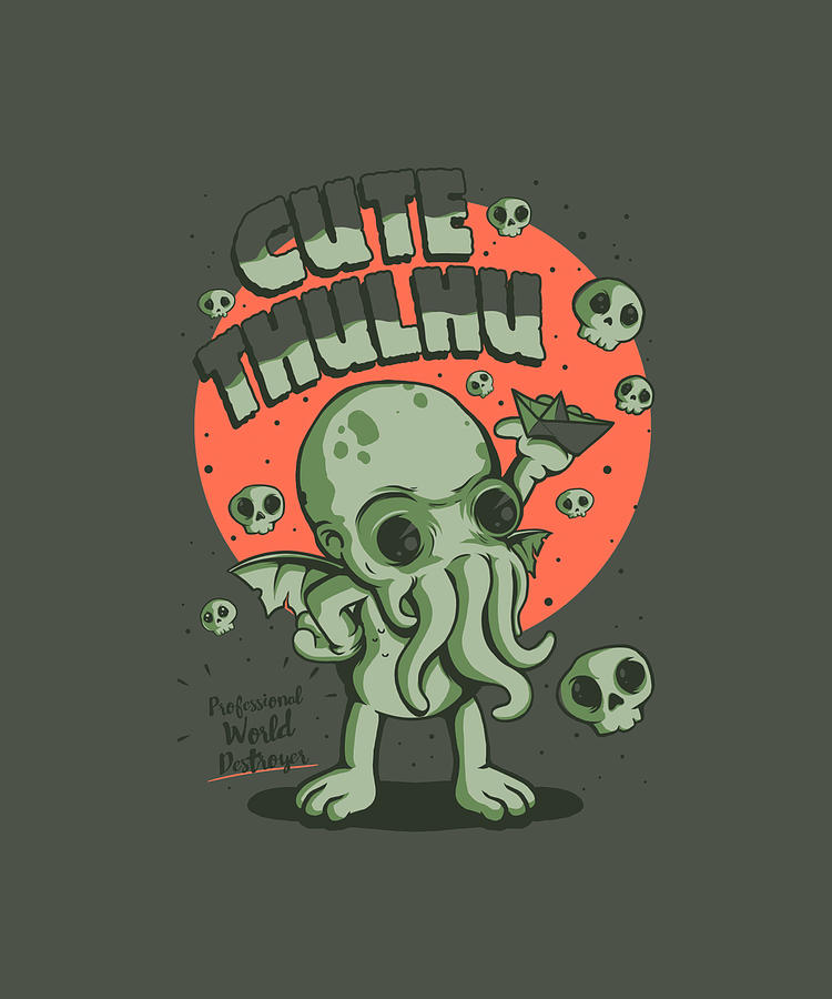 Cutethulhu Baby red Painting by Williams Hunt - Fine Art America