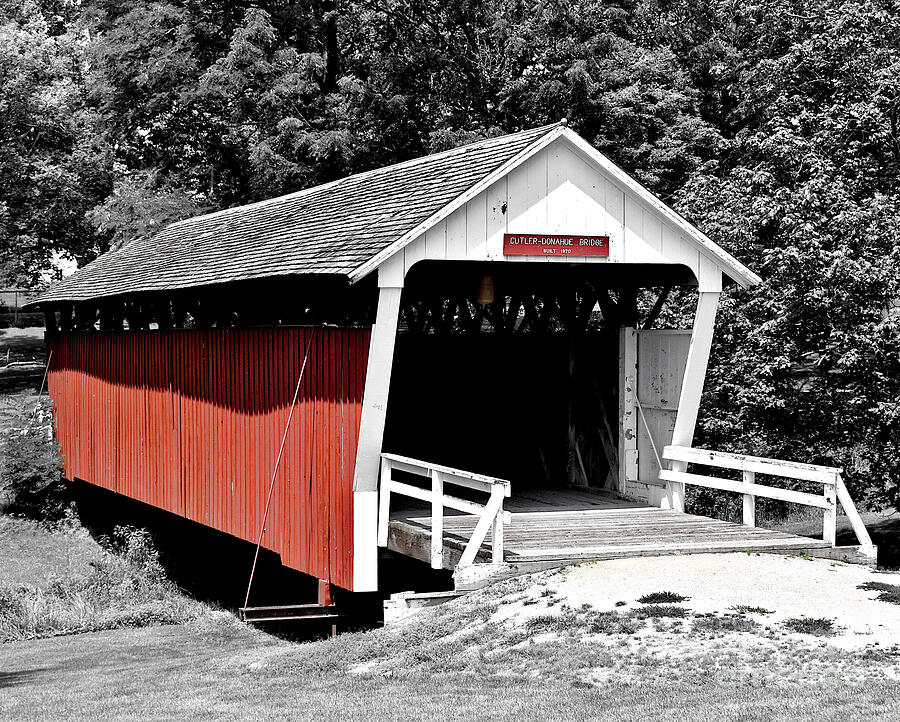 Cutler-donahoe Covered Bridge Photograph