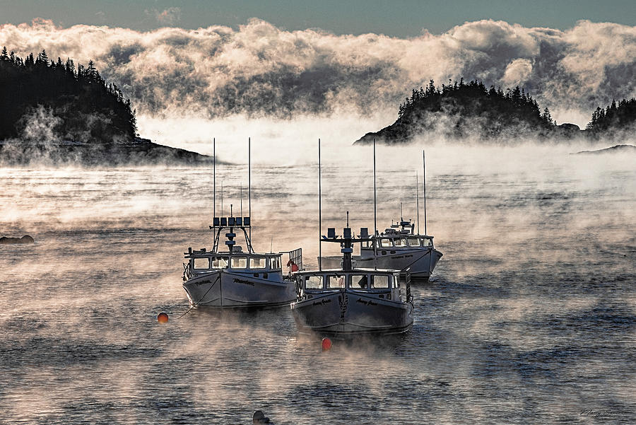 Cutler Harbor Sea Smoke 7 Photograph by Marty Saccone