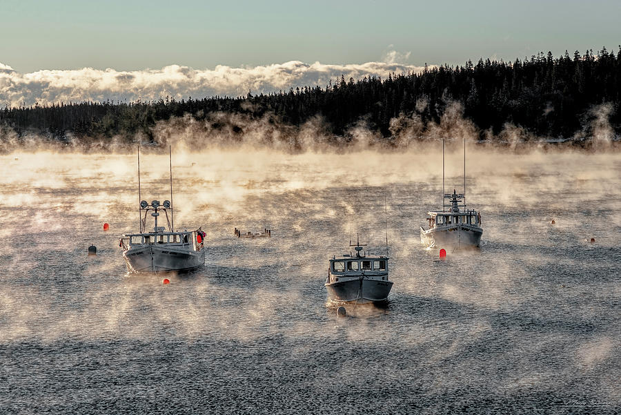Cutler Harbor Sea Smoke 8 Photograph by Marty Saccone