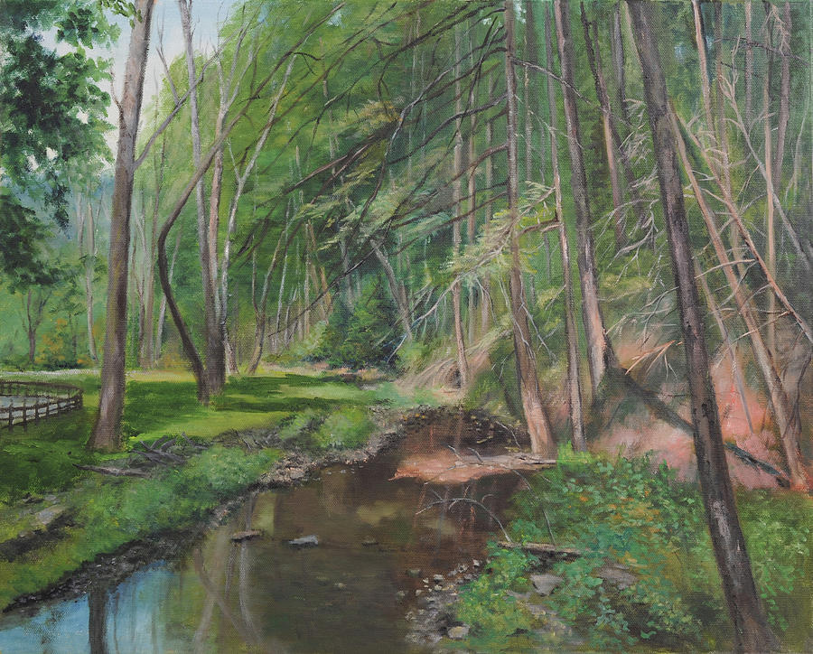 Cuttalossa Creek Painting by Aurelia Nieves-Callwood