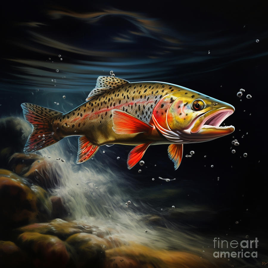 Cutthroat Trout Digital Art by MiilSons Outdoors - Fine Art America