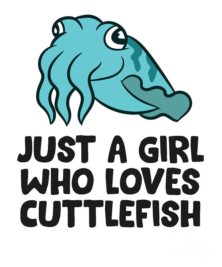 Cuttlefish Girl Just a Girl Who Loves Cuttlefish Tapestry - Textile by ...