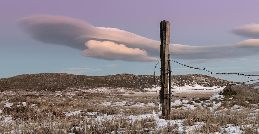 San Diego Photograph - Cuyamaca Fence and Winter Cloud by William Dunigan