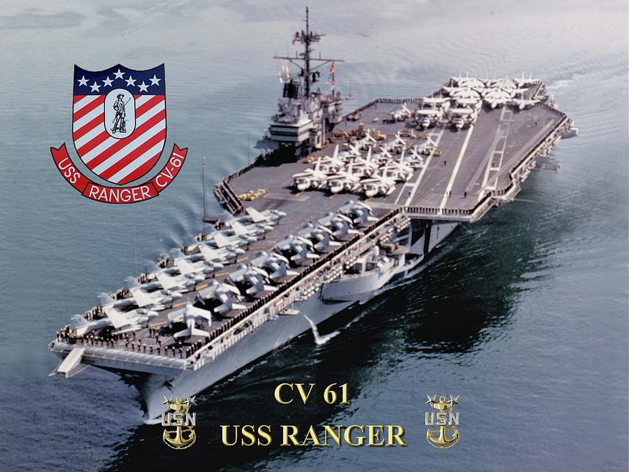 CV-61 USS Ranger Digital Art by Mil Merchant