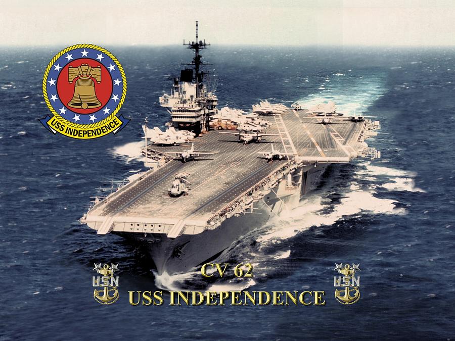 CV-62 USS Independence  Digital Art by Mil Merchant