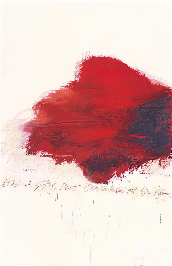 Cy Twombly Painting - Cy Twombly - Fifty Days at Iliam. The Fire that Consumes All before It by Alexandra Zarova