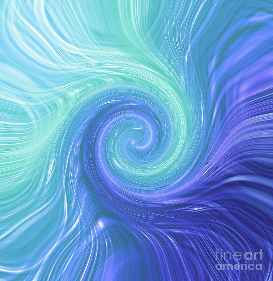 Cyan blue abstract vortex background Photograph by Dan Radi - Pixels