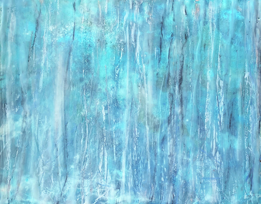 Cyan Forest Mixed Media by Jenny Learner