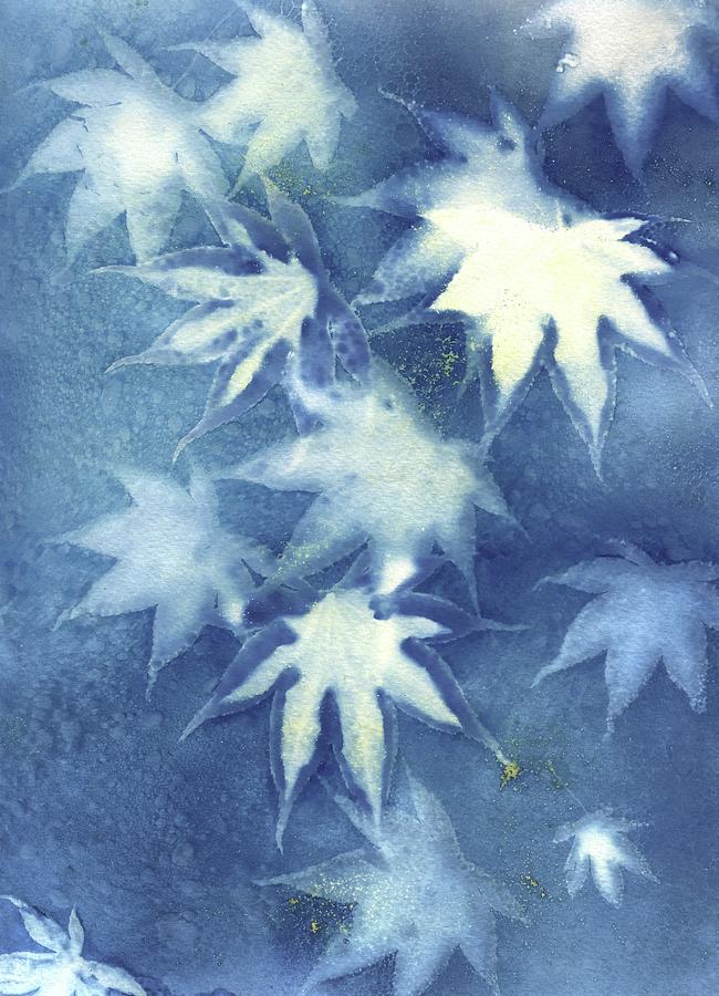 Cyanotype Botanical Leaf Photograph by Jane Linders