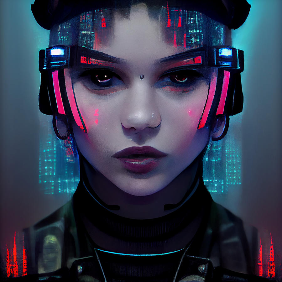 Cyber Punk Girl 46c46426 C66f 4a8d 4687 81562e51b6a1 Painting by ...