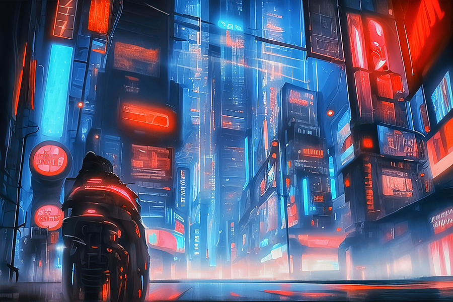 Cyberpunk City Digital Art