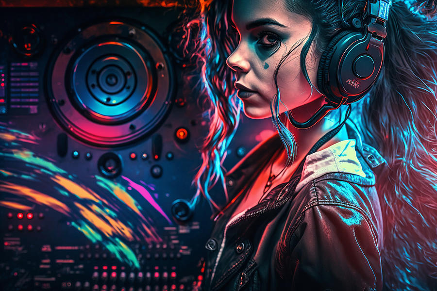 Cyberpunk Dj Girls By Daniel Costa 13 Digital Art by Daniel Costa - Pixels