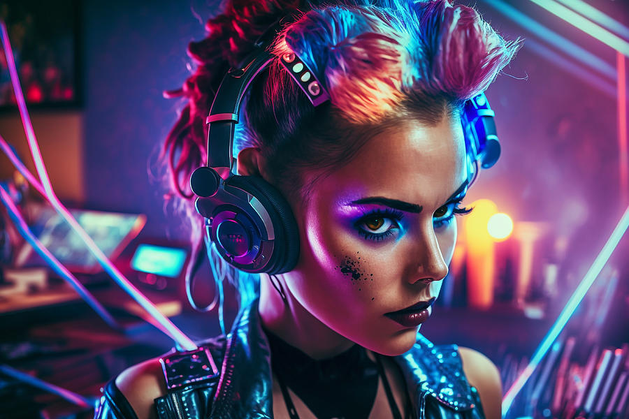 Cyberpunk Dj Girls By Daniel Costa 15 Digital Art By Daniel Costa 