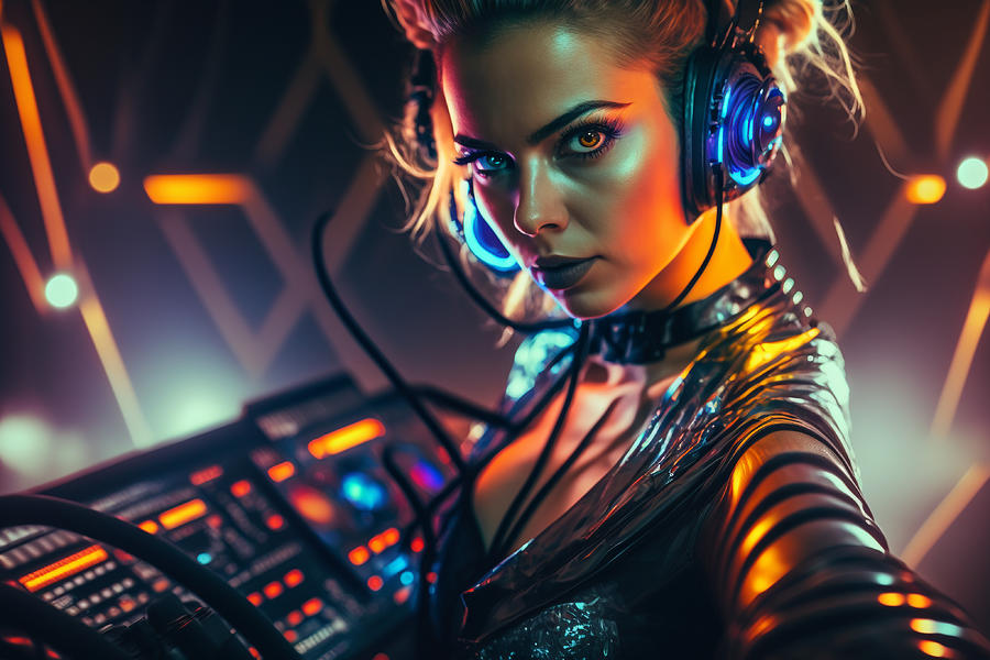 Cyberpunk Dj Girls By Daniel Costa 20 Digital Art by Daniel Costa - Pixels