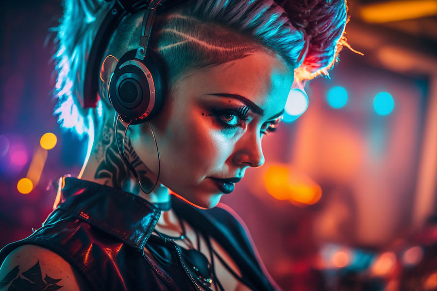 Cyberpunk Dj Girls By Daniel Costa 6 Digital Art by Daniel Costa - Pixels