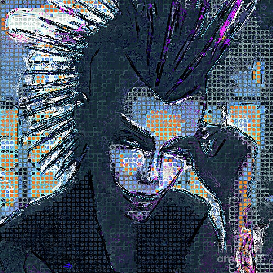 Cyberpunk Girl Abstract - 1 Digital Art by Philip Preston