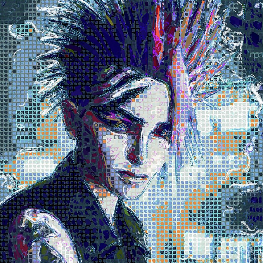Cyberpunk Girl Abstract - 3 Digital Art by Philip Preston