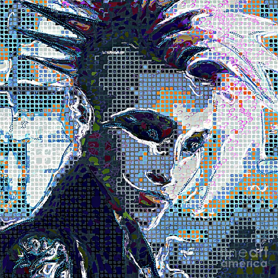 Cyberpunk Girl Abstract - 4 Digital Art by Philip Preston