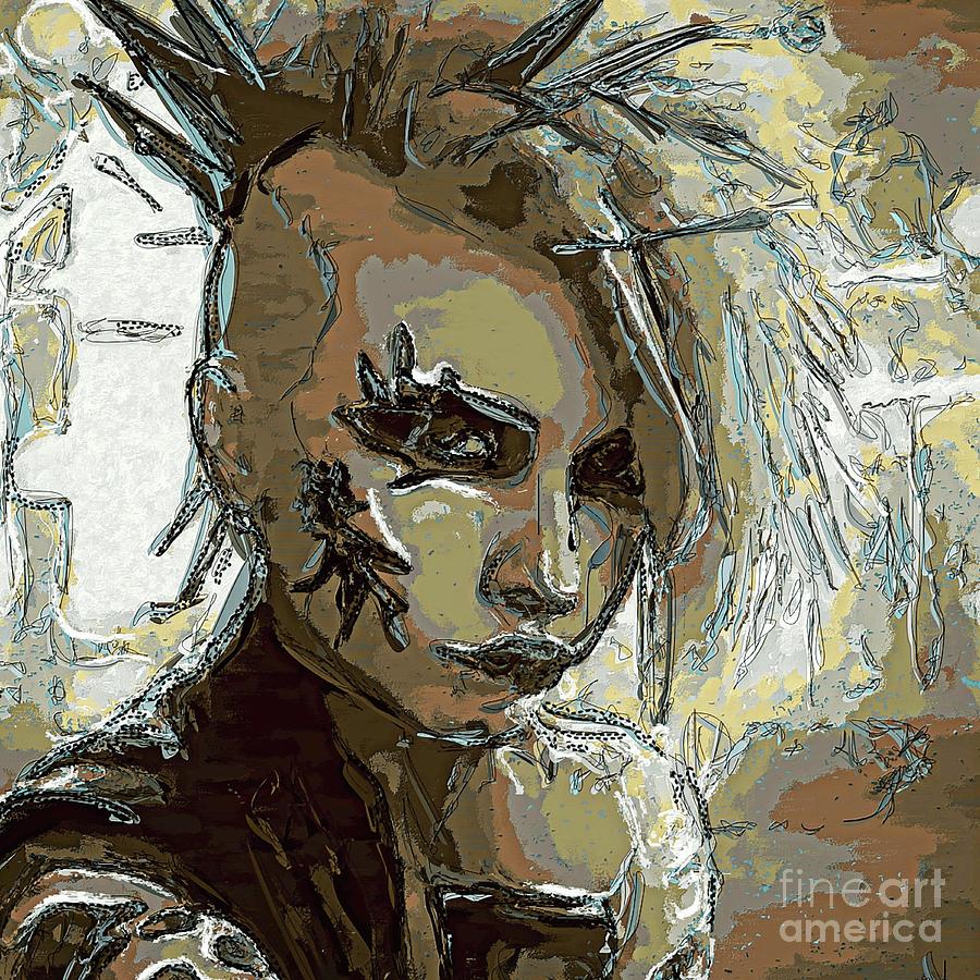 Cyberpunk Girl Abstract - 7 Digital Art by Philip Preston