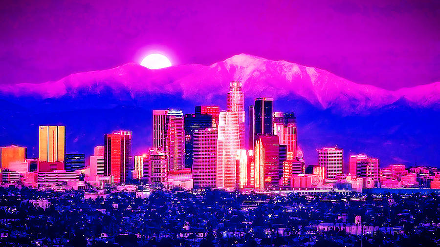 Cyberpunk Neon, Cityscape - Skyline - Urban -  Cityscape 21 Digital Art