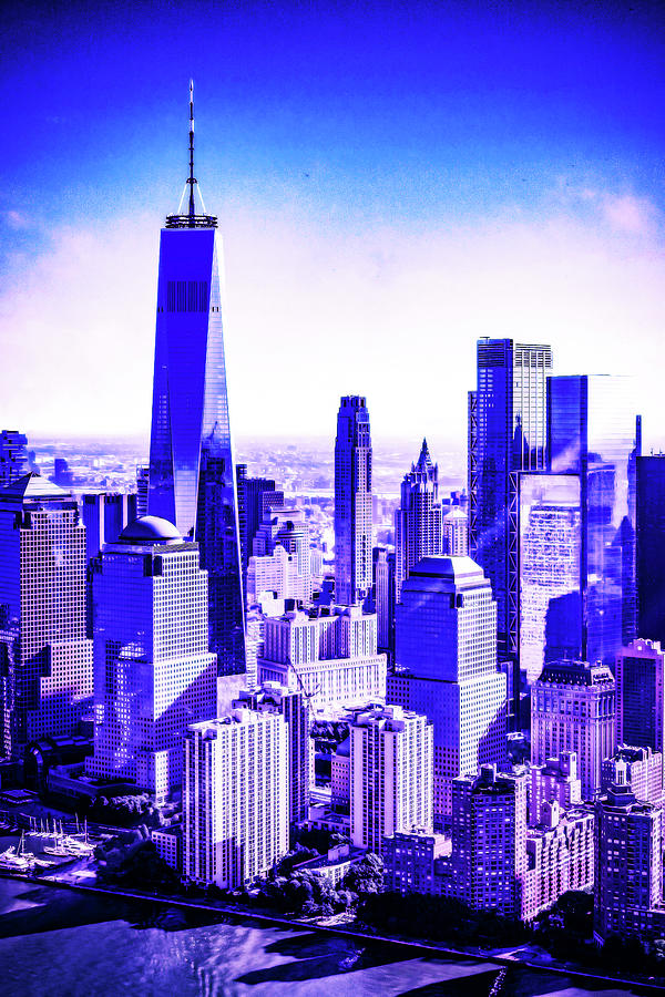 Cyberpunk Neon, Cityscape - Skyline - Urban -  New York, United States 3 Painting