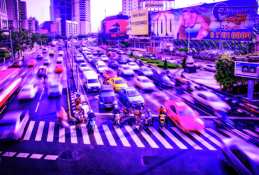 CyberPunk Neon, Cityscape   Skyline   Urban   Rush Hour In Bangkok