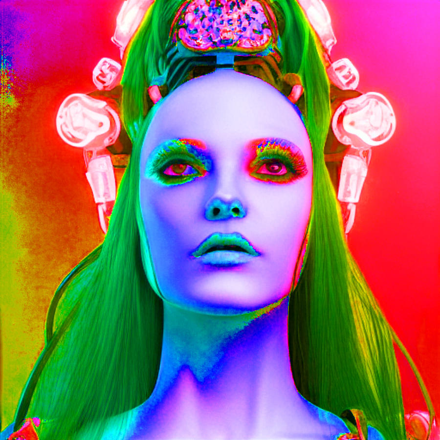 Cyberpunk Queen Digital Art by Norma Laurie - Pixels