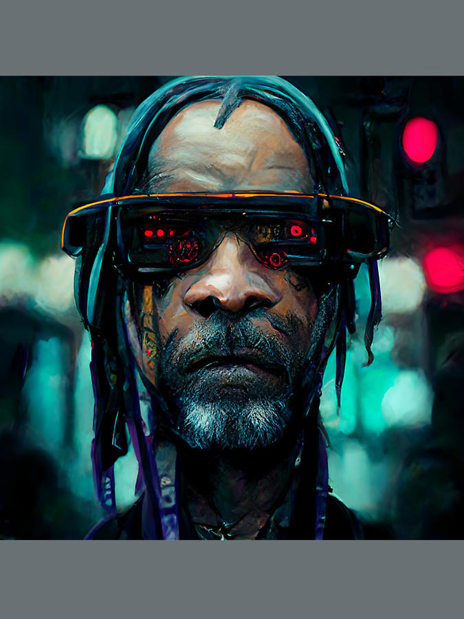 Cyberpunk Snoop Dogg Digital Art by Gina Seidenstuecker - Pixels