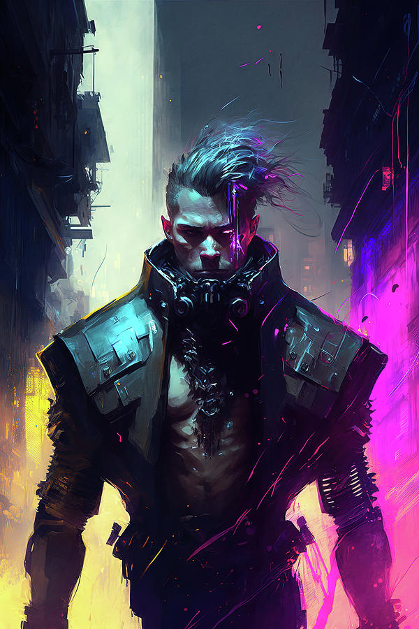 Cyberpunk Society, 22 Painting by AM FineArtPrints - Pixels