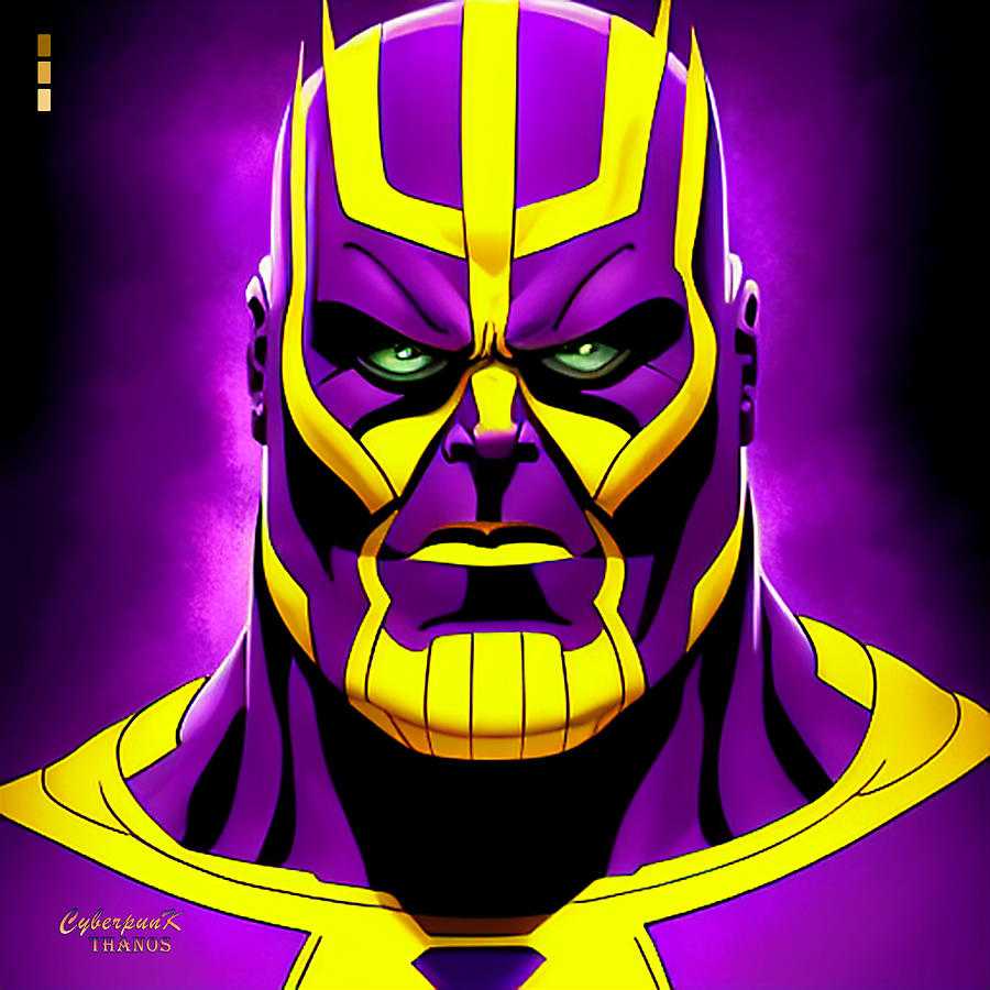 Cyberpunk Thanos Digital Art Poster Digital Art by Jose Lugo - Fine Art ...