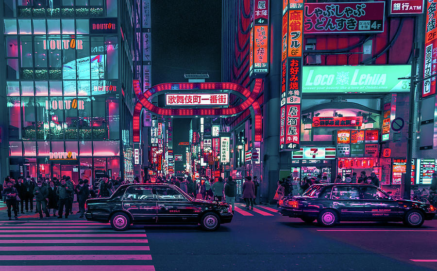 Cyberpunk Tokyo Street Digital Art by Himanshi Shah | Fine Art America