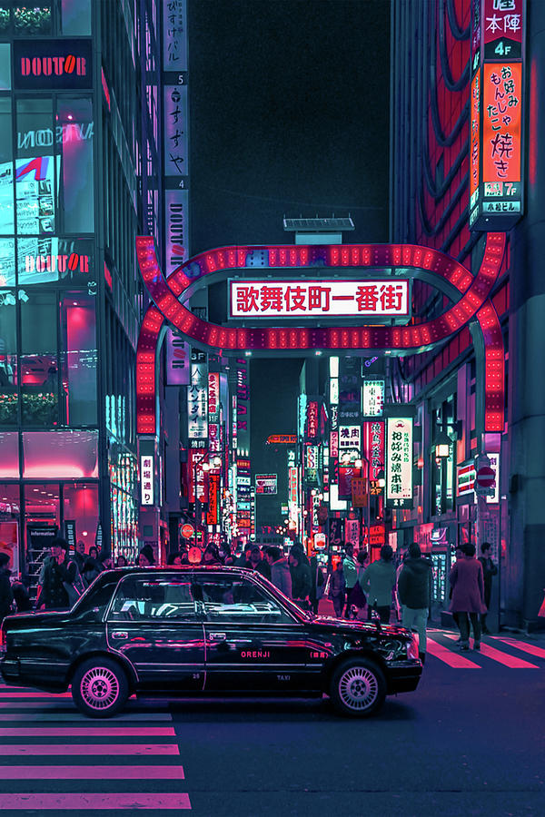 Cyberpunk Tokyo Street Photograph by Thang Chu Huy - Fine Art America