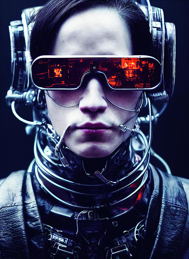 Cyberpunk Warrior 01 Digital Art by Matthias Hauser