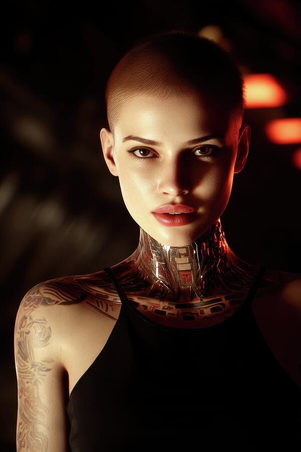 Cyberpunk Woman - Augmented Beauty in Dramatic Light Digital Art by Matthias Hauser Cyberpunk Woman - Augmented Beauty in Dramatic Light Digital Art by Matthias Hauser
