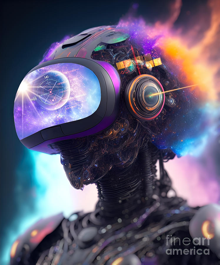 Cyborg 3 - Space Traveller Digital Art by Philip Preston