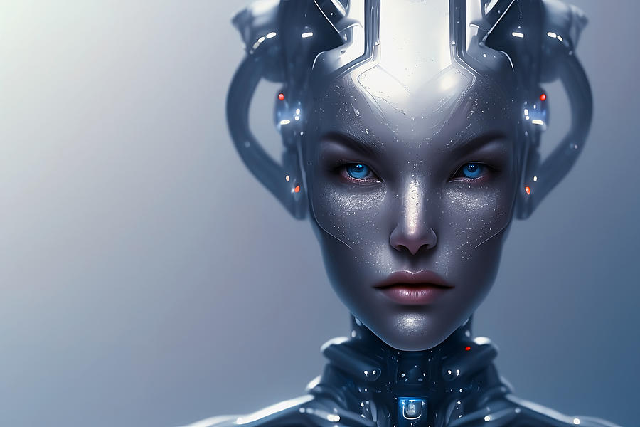 Science Fiction Digital Art - Cyborg Girl by Manjik Pictures