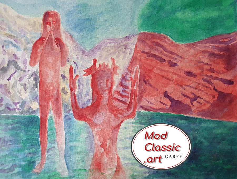 Cycladic Tune ModClassic Art Painting by Enrico Garff