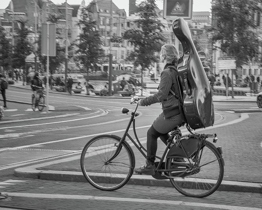Cycling Cellist Photograph by Joseph Smith
