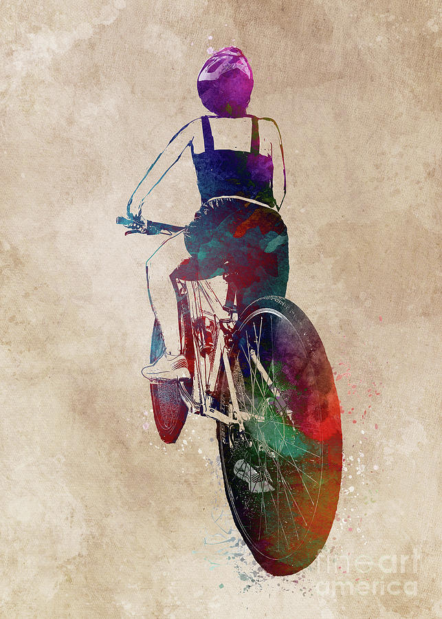 Cycling #cycling #sport #bike Digital Art by Justyna Jaszke JBJart