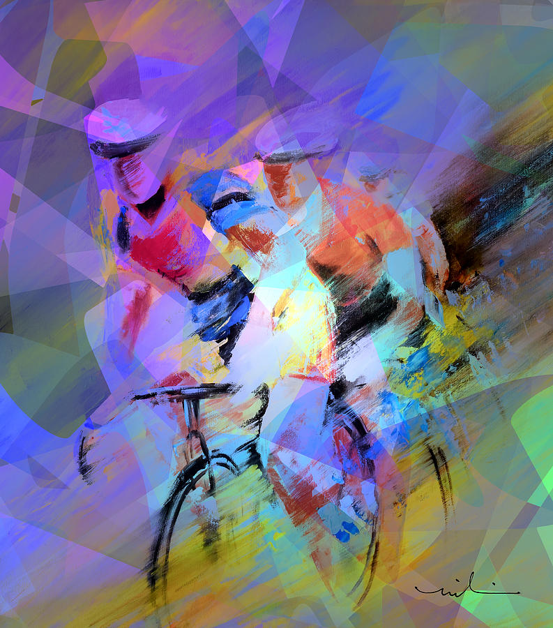 Cycling Galaxy 01 Painting by Miki De Goodaboom