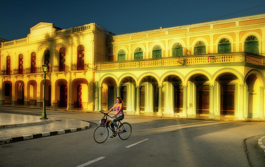 Cycling in Plaza de la Revolucion of Bayamo Photograph by Micah Offman